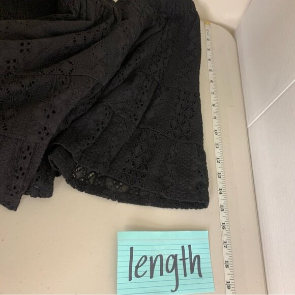 SALT WATER LUXE Black Eyelet Boho Chic Nova Mini Dress Size XS - Picture 14 of 14